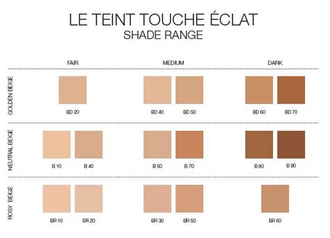 touch eclat ysl|ysl touche eclat shade chart.